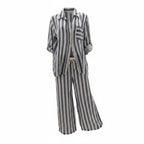 Stripes Camison and Long Linen Pants Set