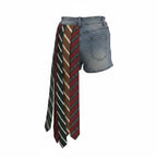 Short Denim Tie Shorts