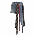Short Denim Tie Shorts