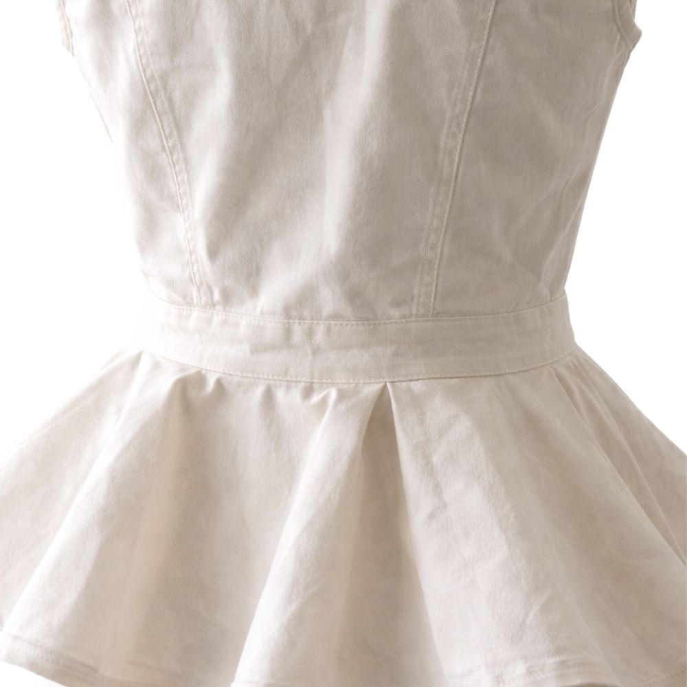 Pearl White Cinched Crop Blouse