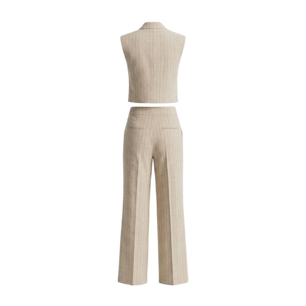 Beige Office Two-Piece Set